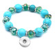 1 buttons With  snap turquoise Elasticity  bracelet fit18&20MM  snaps jewelry