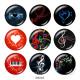 20MM   Music  Print   glass  snaps buttons