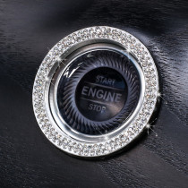 Car one-click start decorative ring stickers new diamond-encrusted ignition button cover car crystal start ignition decorative ring