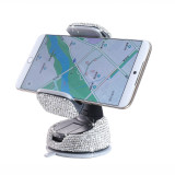 Diamond-studded car mobile phone holder multi-function air outlet car navigation bracket car with suction cup rotating mobile phone holder