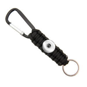 Survival carabiner key chain Seven core umbrella rope hand-woven key chain Outdoor hiking camping picnic fit 18&20MM snap buttom jewelry