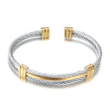 Four-color spring wire titanium steel bracelet, steel wire elastic bracelet, stainless steel cable wire bracelet