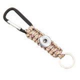 Survival carabiner key chain Seven core umbrella rope hand-woven key chain Outdoor hiking camping picnic fit 18&20MM snap buttom jewelry