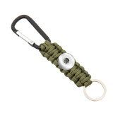 Survival carabiner key chain Seven core umbrella rope hand-woven key chain Outdoor hiking camping picnic fit 18&20MM snap buttom jewelry