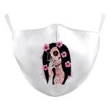 MOQ30 MAMA MOM  DOG CHEER Cartoon  Adult customized design lips arts washable fashion face mask includes Pocket for filter soft fabric elastic ear straps