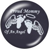20MM  Butterfly  MOM   Print   glass  snaps buttons