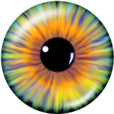 20MM   Pattern  eye  Print   glass  snaps buttons