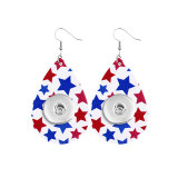 Independence Day Leather snap earring fit 20MM snaps style jewelry