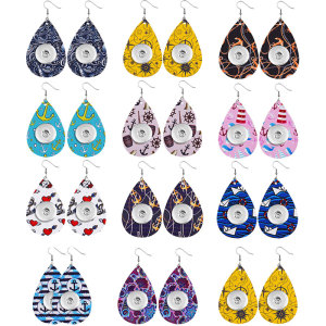 Anchor Leather snap earring fit 20MM snaps style jewelry