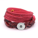 40CM 1 buttons leather  new type Bracelet Rhinestone fit 20mm snaps chunks