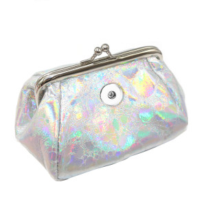 High capacity Laser flash Snaps coin purse Storage bag Clutch bag fit 18mm snap button jewelry