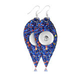Sequins flashing Leather snap earring fit 20MM snaps style jewelry  earrings for women