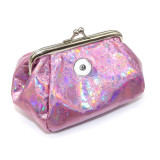 High capacity Laser flash Snaps coin purse Storage bag Clutch bag fit 18mm snap button jewelry
