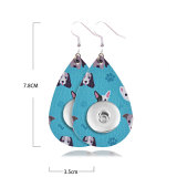 Cats and dogs Leather snap earring fit 20MM snaps style jewelry