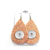Sequins flashing Leather snap earring fit 20MM snaps style jewelry