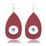 Solid color Leather snap earring fit 20MM snaps style jewelry