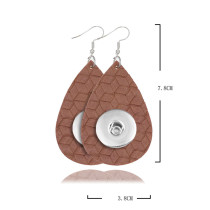 Leather texture Leather snap earring fit 20MM snaps style jewelry