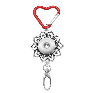 Love heart shape Keychain Multifunctional hook Document hook Car Bag hook fit 18&20MM snap button jewelry