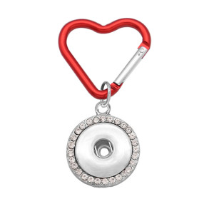 Love heart shape Keychain Multifunctional hook Document hook Car Bag hook fit 18&20MM snap button jewelry
