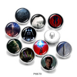 20MM   Game  Print   glass  snaps buttons