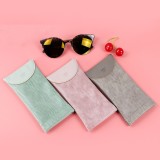 18*9CM Personality snake print PU elastic leather sunglasses bag solid color fashion myopia and presbyopic glasses bag in stock