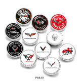 20MM   Car  sign   Print   glass  snaps buttons