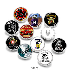20MM  Car   Print   glass  snaps buttons