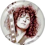 20MM   Famous  music   Print   glass  snaps buttons