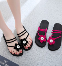 2 buttons Girls shoes, Girls slippers, women's flip-flops, women's sandals, 3 cm high thick soles for summer beach fit18&20MM  snaps jewelry