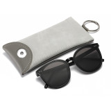 Personality snake pattern bullet leather sunglasses bag fashion myopia presbyopic glasses bag fit 18&20mm snap buttom sanp jewelry