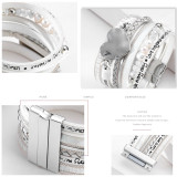 Multilayer Love Pearl Crystal Leather Bracelet Ladies Bohemian Ethnic Bracelet
