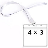 CDC Vaccination 4 X 3 inch waterproof card holder and 90cm lanyard  fit 18&20mm chunks snap jewelry