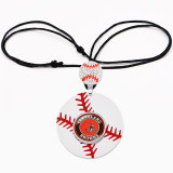 Team logo sport necklace with glass buckle Necklace with chain adjustable  fit 20MM chunks snaps jewelry