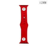 42/44MM Applicable to the full range of Apple iwatch straps available TPU solid color monochromatic silicone watch wristband iwatch strap fit 2 pcs 12mm chunks
