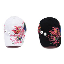 Flower butterfly summer sunscreen breathable cap fit 18mm snap button beige snap button jewelry