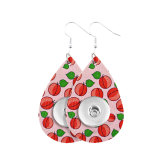 Fruit Leather snap earring fit 20MM snaps style jewelry