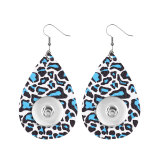 Leopard Leather snap earring fit 20MM snaps style jewelry  earrings for women