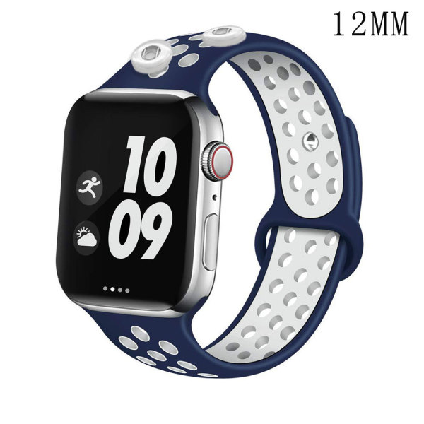 42/44MM Applicable to Apple watch apple watch6 generation two-color breathable sports silicone strap iwatch6 fit two 12mm chunks