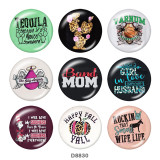 20MM  words   MOM   Cactus   Print   glass  snaps buttons