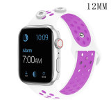 38/40MM Applicable to Apple watch apple watch6 generation two-color breathable sports silicone strap iwatch6 fit two 12mm chunks