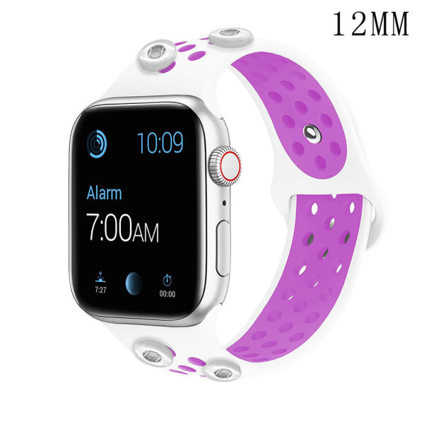 38/40MM Applicable to Apple watch apple watch6 generation two-color breathable sports silicone strap iwatch6 fit four 12mm chunks
