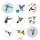 20MM   bird   Print   glass  snaps buttons