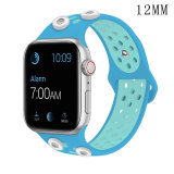38/40MM Applicable to Apple watch apple watch6 generation two-color breathable sports silicone strap iwatch6 fit four 12mm chunks