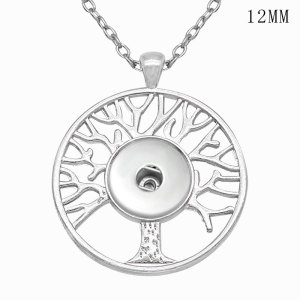Tree of life Necklace 46cm chain fit 12MM chunks snaps jewelry  necklace for women