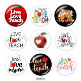 20MM   words  Apple  Print   glass  snaps buttons