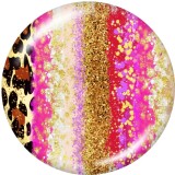 20MM   multicolor Leopard   Pattern   Print   glass  snaps buttons