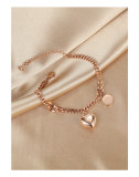 Simple and versatile love round stainless steel bracelet women