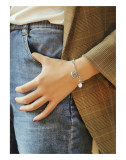 Simple and versatile love round stainless steel bracelet women