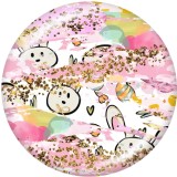 20MM   multicolor Leopard   Pattern   Print   glass  snaps buttons