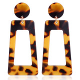 Leopard Print Exaggerated Earrings Acrylic Acrylic Sheet Geometric Long Square T-shaped Earrings